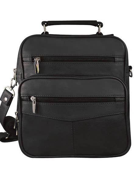 3751 cowhide leather crossbody hand bag for wholesale by Roma Leathers, Inc.