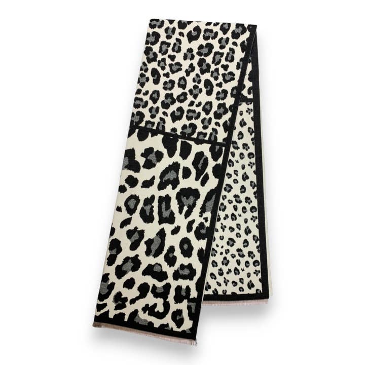 Lili Scarves - Wholesale Scarf – Women's - Leopard Print Cashmere Blend Winter Scarf5