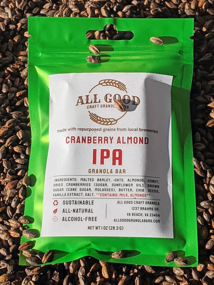Cranberry Almond IPA for wholesale by All Good Craft Granola Bars