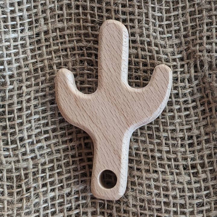 Brombie - Wholesale Teether (Not Clip-On) - Baby - Faux leather clip with wood teether & matching attachment8