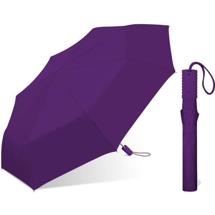 Chaby International - Vendita all'ingrosso Ombrello - Unisex - Ombrelli da pioggia pieghevoli automatici da 42" - colori solidi assortiti4