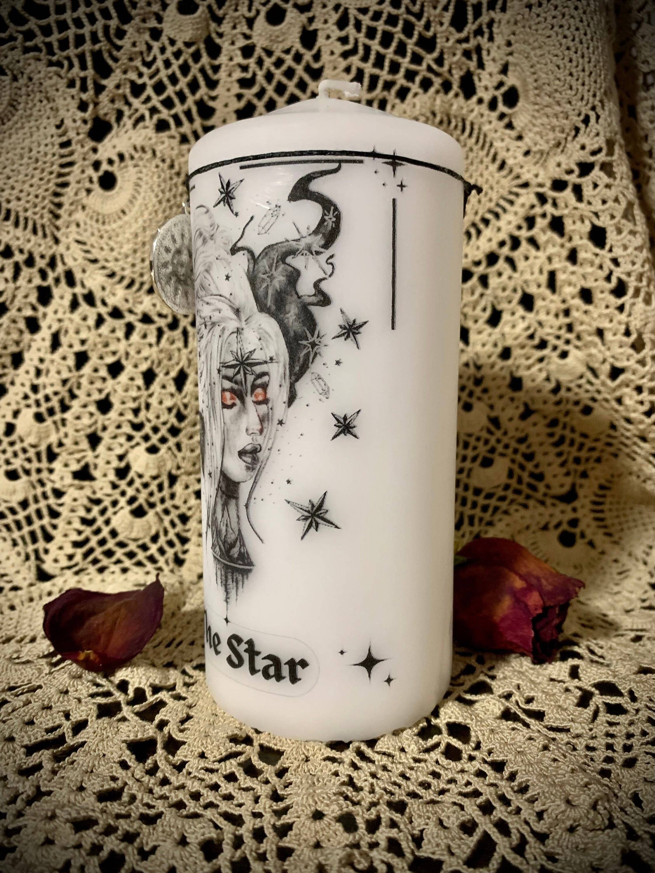 Krimson Canvas - Wholesale Votive Candle - The Star Tarot Card Decor Candle1