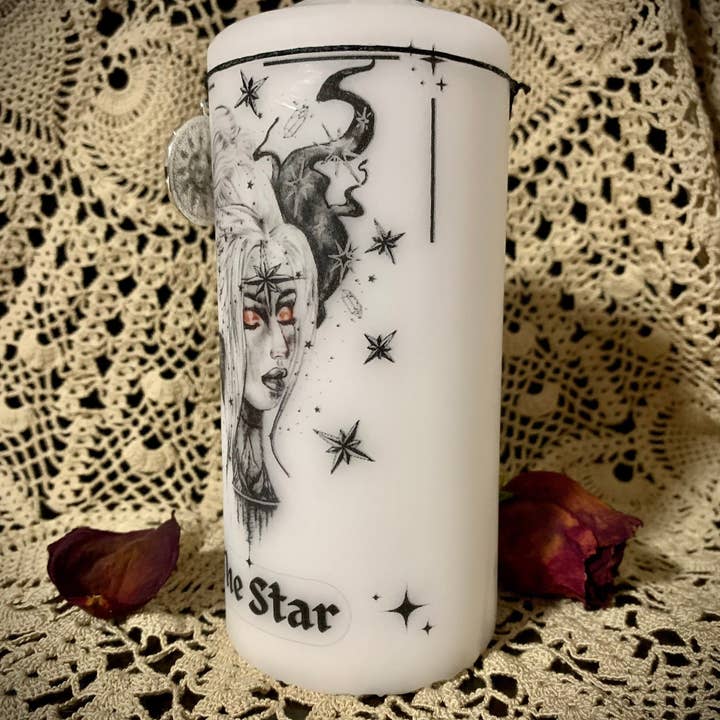 Krimson Canvas - Wholesale Votive Candle - The Star Tarot Card Decor Candle1