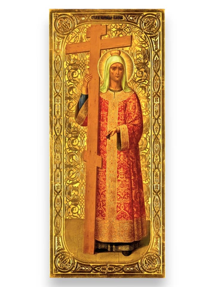 Sainte égale-aux-apôtres Reine Hélène de Constantinople. Icône orthodoxe en bois. pour la vente par Iconsofsaints