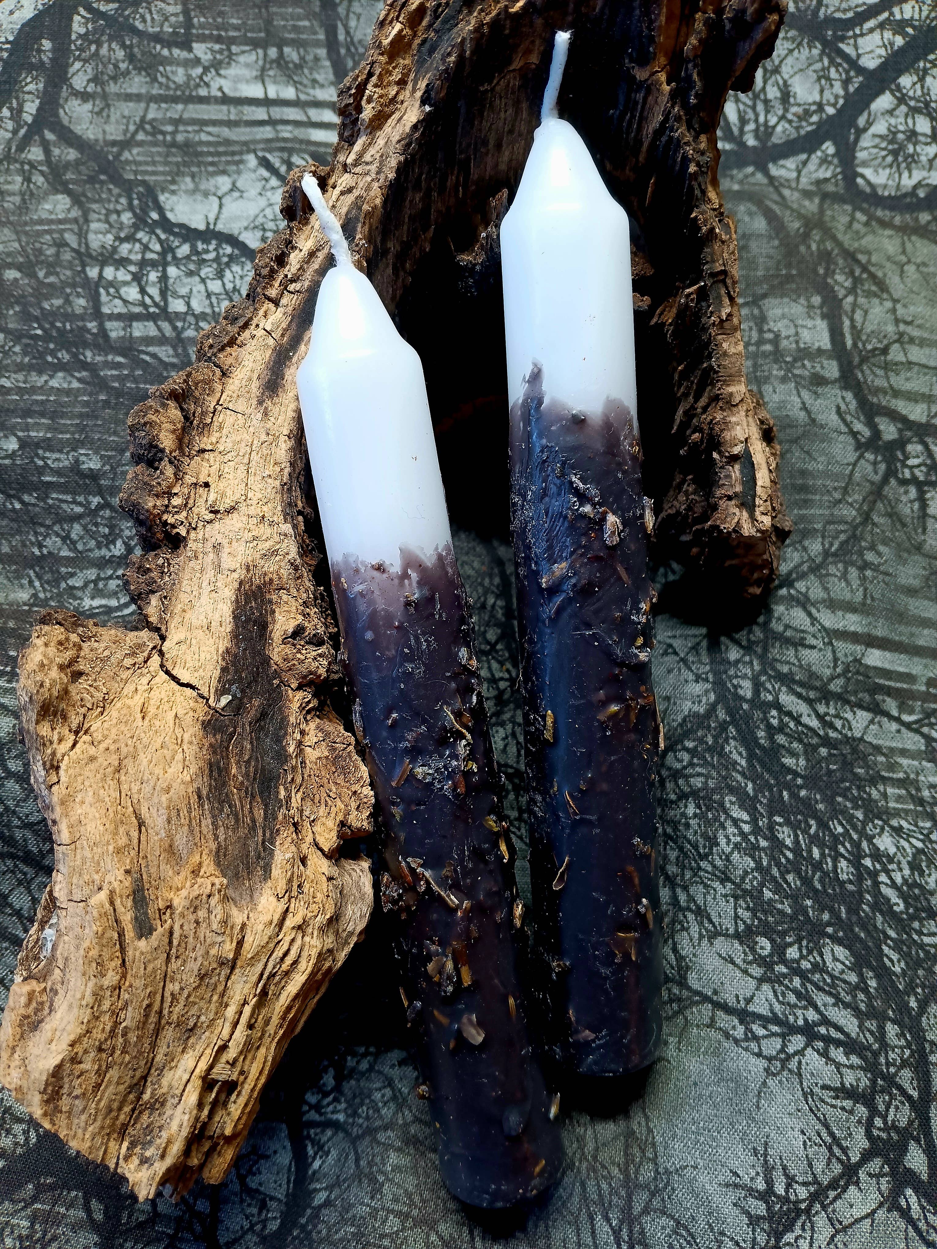 Elemental Earth Shop - Wholesale Tapered Candle/Candlestick - Hecate Herbal Intention Candles1