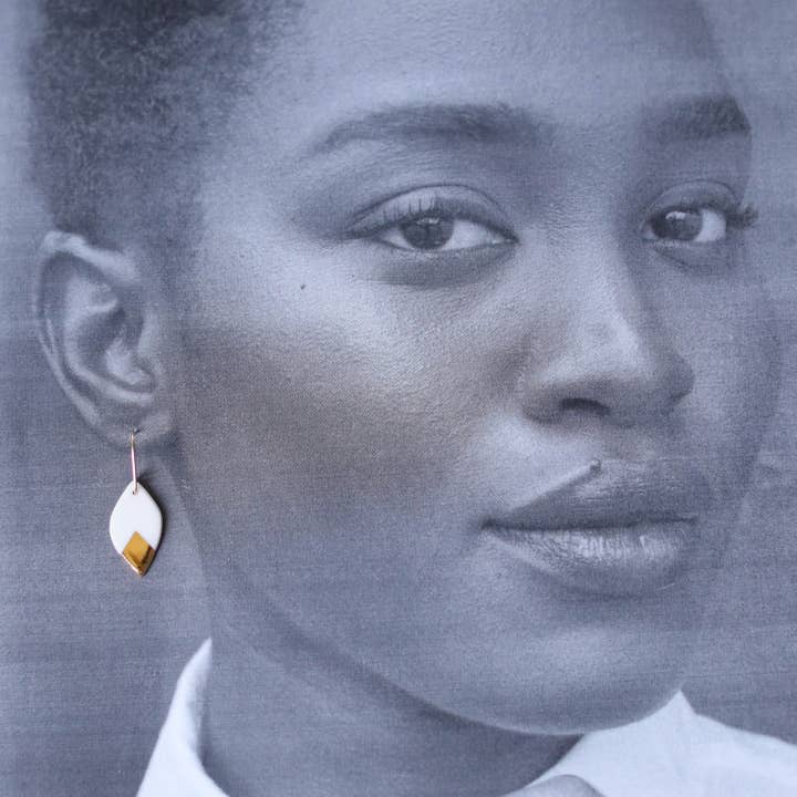 Remnant Studios - Wholesale Dangle Earrings - leaf earrings with gold accent1