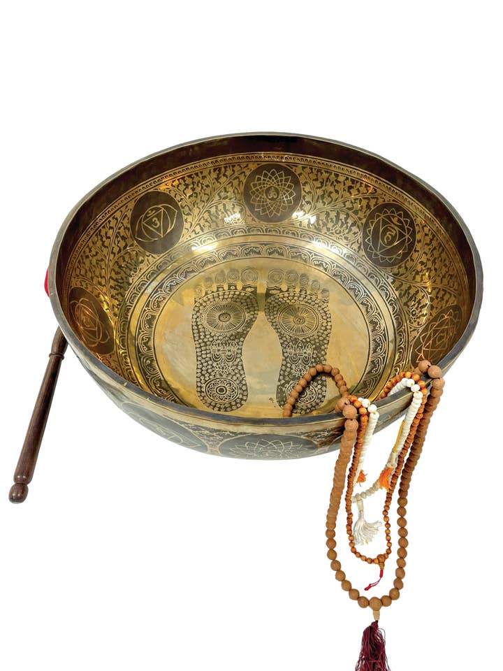 Therapy Foot Singing Bowl Engraved for wholesale by Yak & Yeti