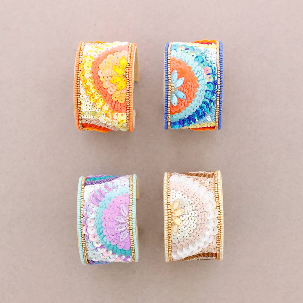 Sonata - Wholesale Bedelarmbandje - Verstelbare armband met pailletten1