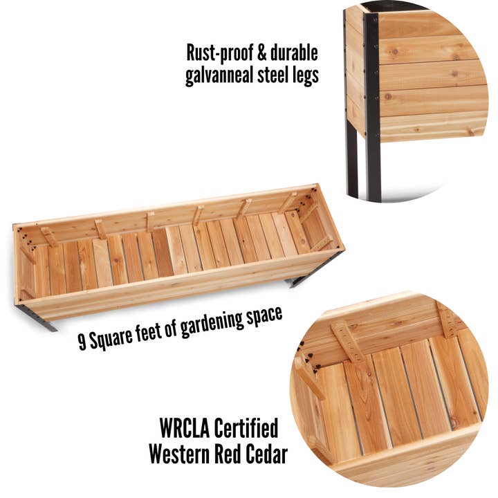 Cedar Planters - Wholesale Planter Box - 18" x 72" Raised Garden Bed4