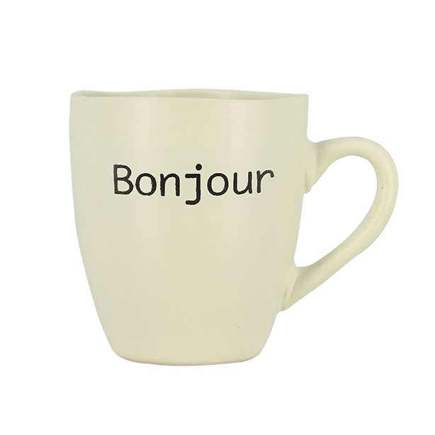 Novastyl - Wholesale Coffee Mug - Hello mug 20cl in white stoneware0