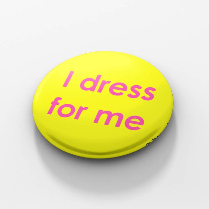 I Vestido para Mim botão de 1,5 polegada por atacado de Cube Monkey Designs