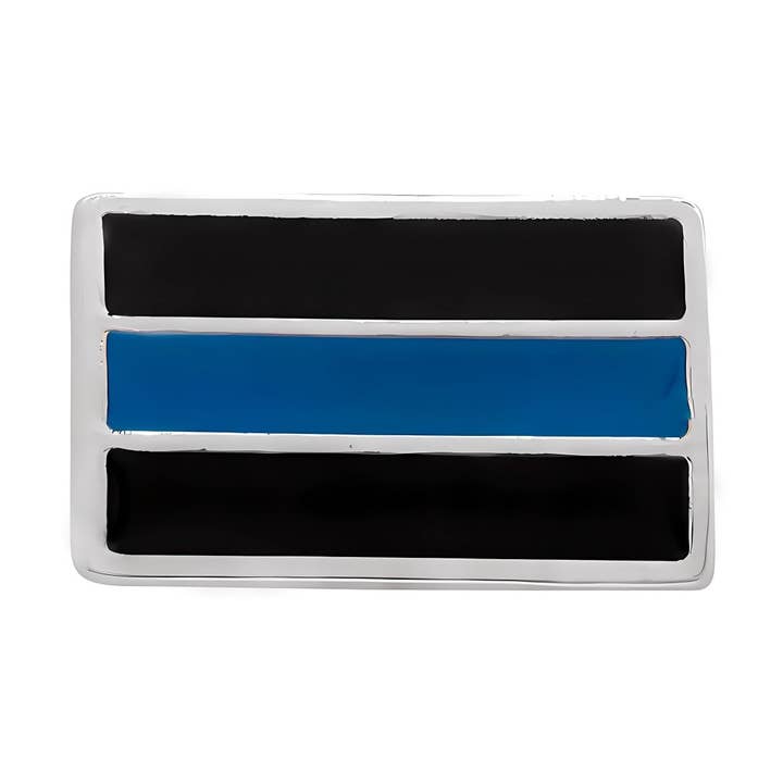 Law Enforcement Rectangle Blue Line Pins for wholesale by The Awareness Company