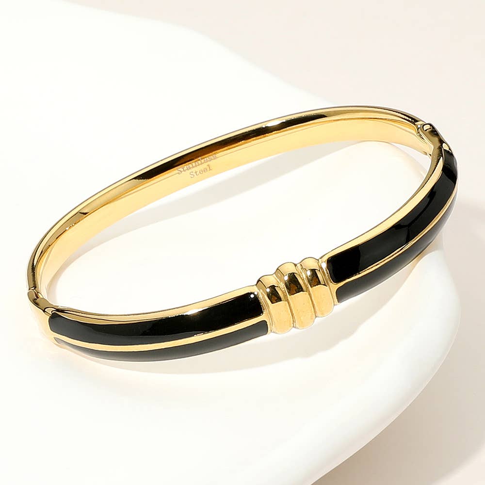 Sensibling Corp. - Wholesale Bangle Bracelet - Stainless Steel Enamel Hinged Bangle Bracelet1