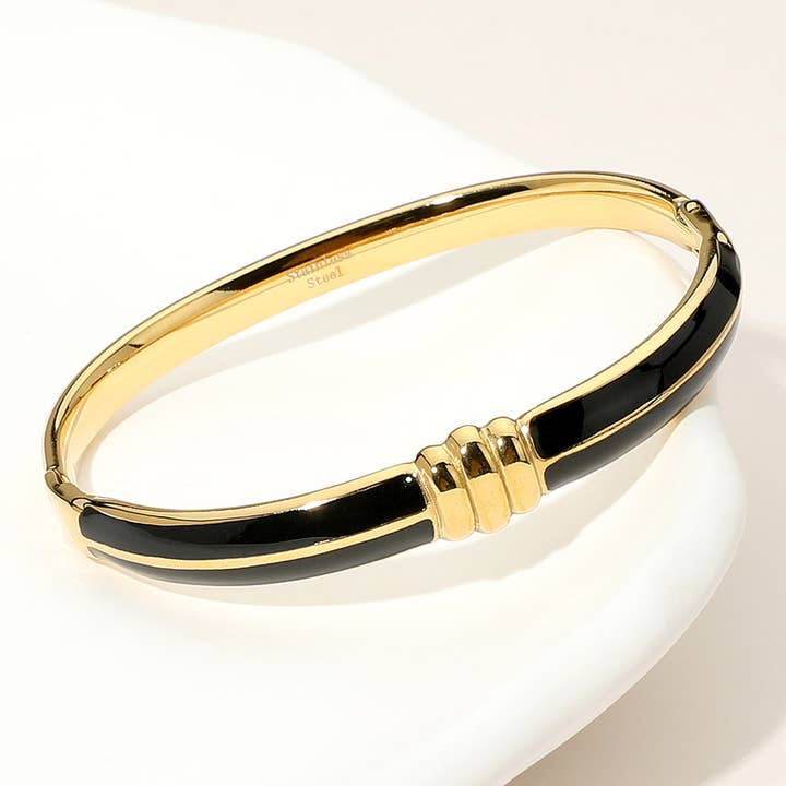 Sensibling Corp. - Wholesale Bangle Bracelet - Stainless Steel Enamel Hinged Bangle Bracelet1