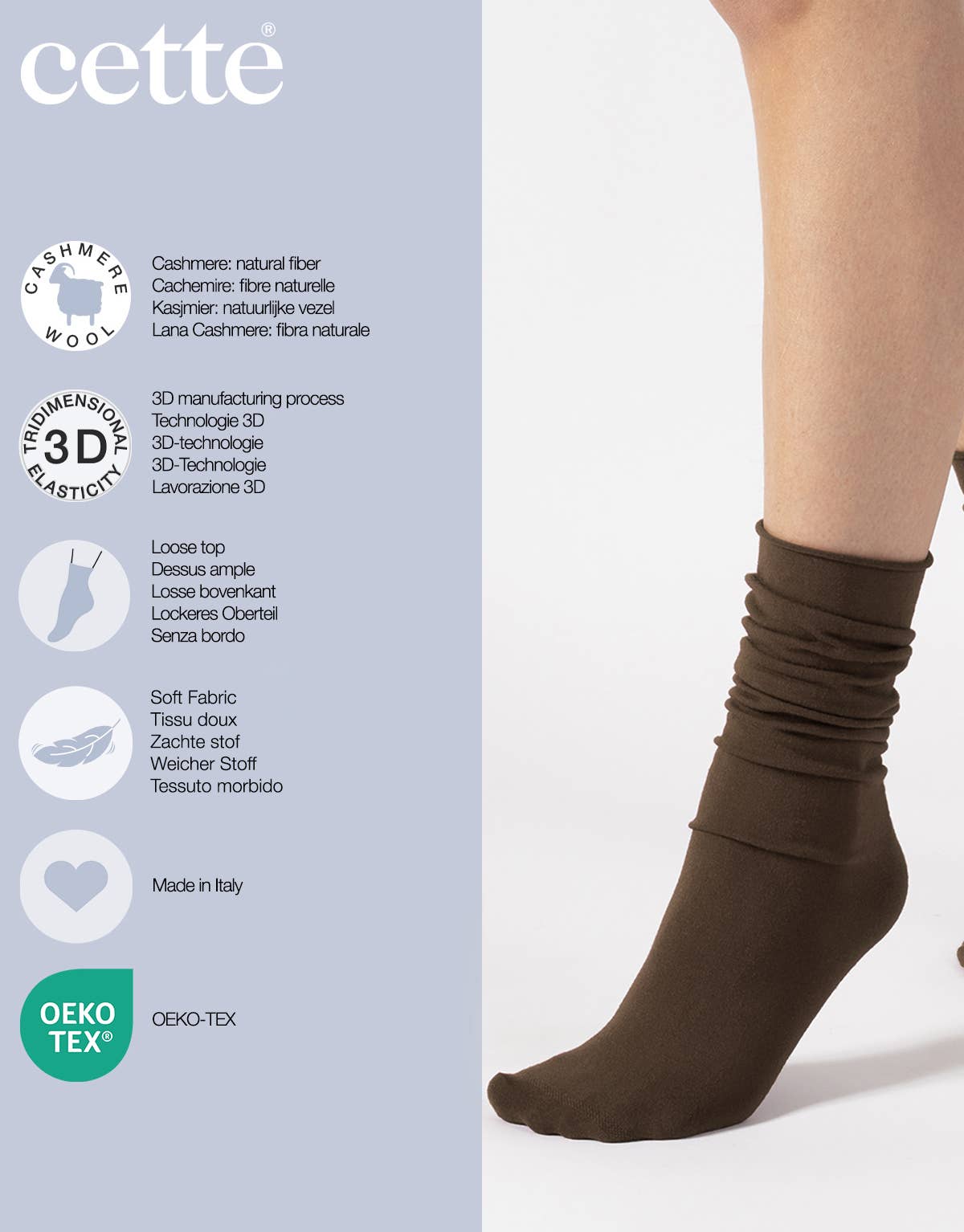 Cette - Wholesale Socks - Women's - Cashmere Wool Socks Loose Top, Winter Socks8