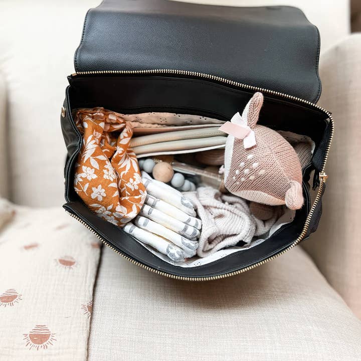 Elkie & Co. - Wholesale Diaper Bag - Baby - Washable Vegan Leather Diaper Bag Backpack Elkie Co