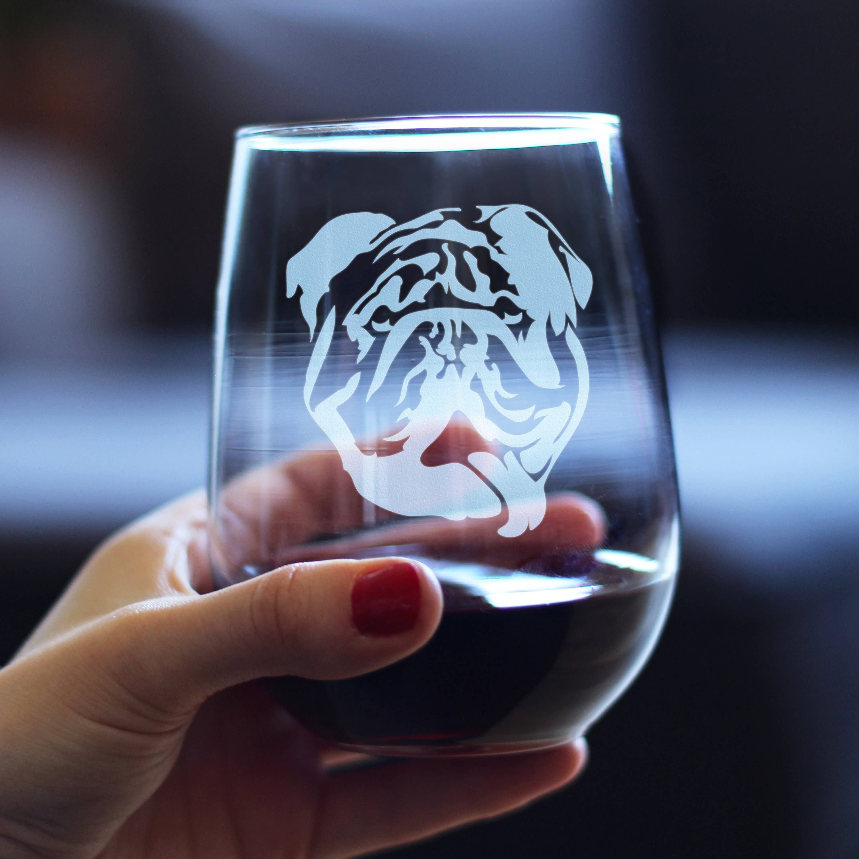 bevvee - Wholesale Wine Glass - English Bulldog Stemless Wine Glass - Bulldog Dogs Gifts2