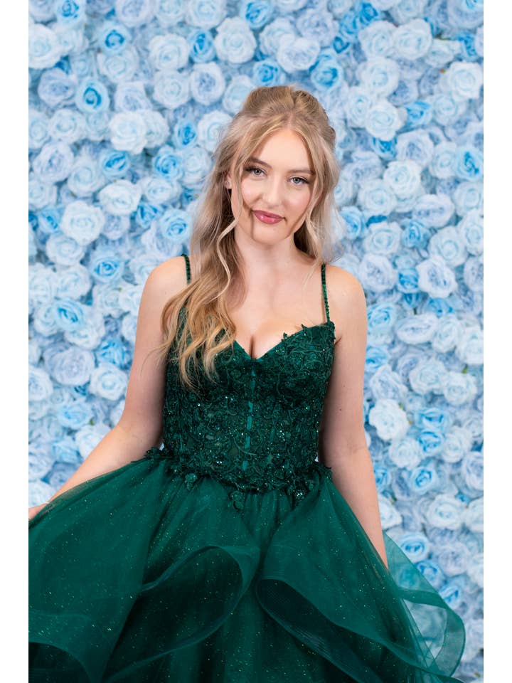 Malia Ruffle Dark Green for wholesale on Faire11