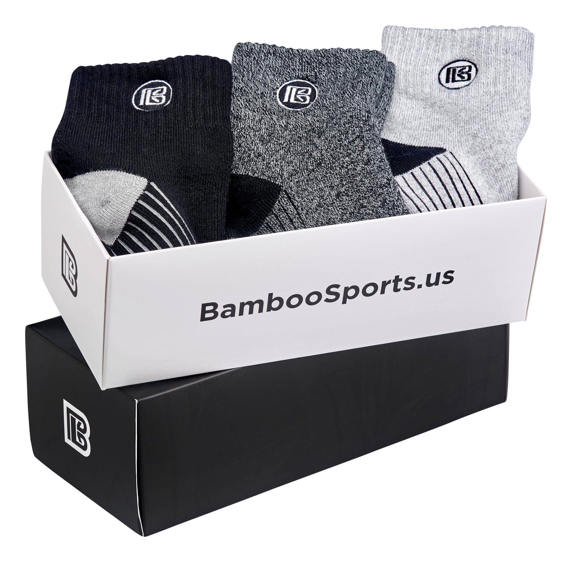 Bamboo Sports - Vendita all'ingrosso Calzini - Uomo - Confezione regalo Premium Bamboo Rayon Quarter Crew Socks3