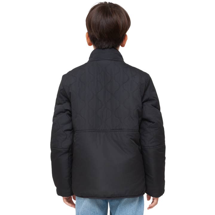 Rokka & Rolla - Wholesale Puffer Jacket - Kids - Boys' Reversible Quilted Jacket Fleece Puffer Coat16