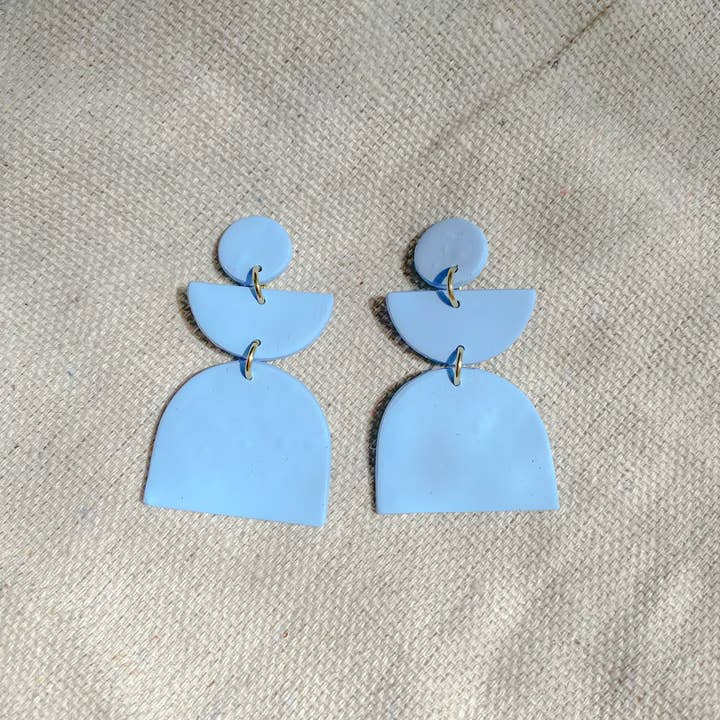 Sea Glass Studs - Periwinkle for wholesale by Like Wildflower