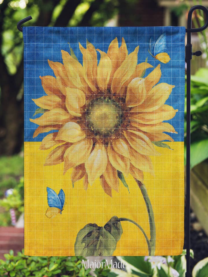 Garden Flag - Ukraine Sunflower for wholesale by MajorMade Design Co
