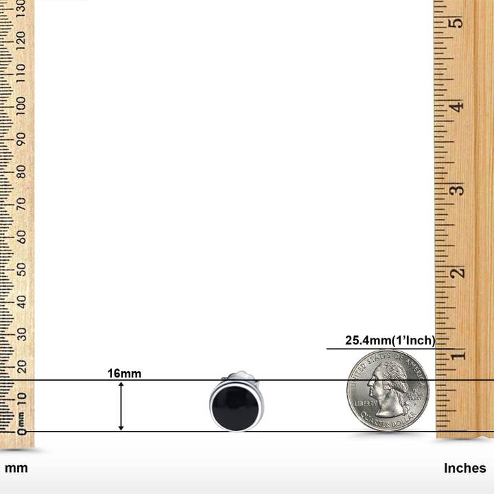 Half Ball Stud Earrings Round Simulated Black Onyx CZ (6mm-16mm) for wholesale on Faire11