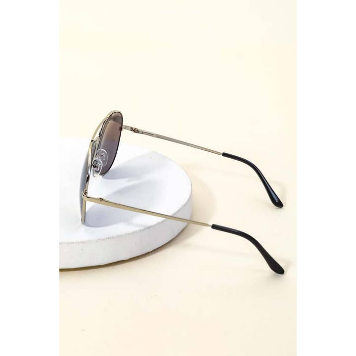 MULTI Metal Flat Top Aviator Sunglasses for wholesale on Faire