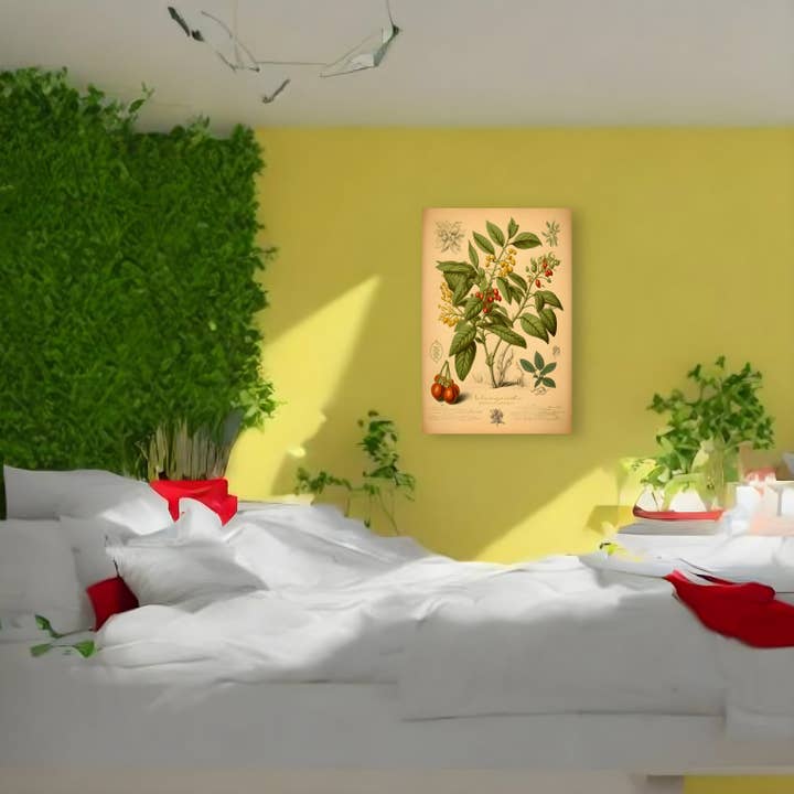 Print Pothecary - Wholesale Art Print - Light Ashwagandha Canvas Print - Herbal Art for Home or Office - Apothecary Decor3