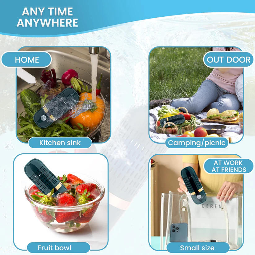 GoLiveAi - Wholesale Kitchen tool/gadget - Fruit & Vegetable Cleaner, Fruit Washer & Fridge Deodorizer4