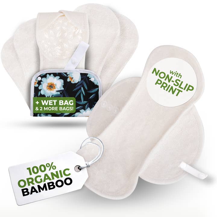 Rutschfeste, wiederverwendbare Inkontinenzunterlagen für Blasenkontrolle (L+XL: 6er-Pack) - Frosted Petals für den Großhandel von natissy