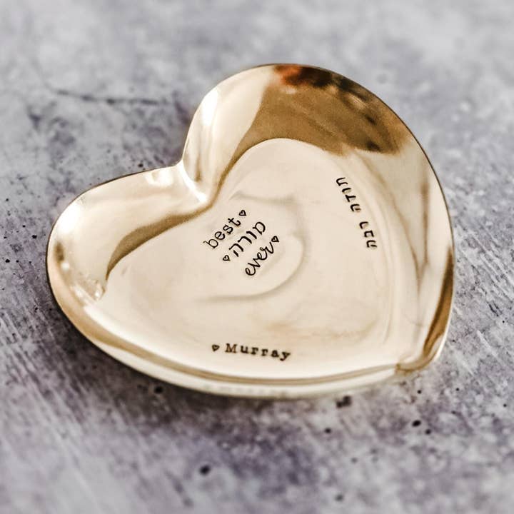 Salt Sparkle Shalom - Wholesale Jewelry Dish - Best Morah Ever Heart Shaped Dish for Teacher7