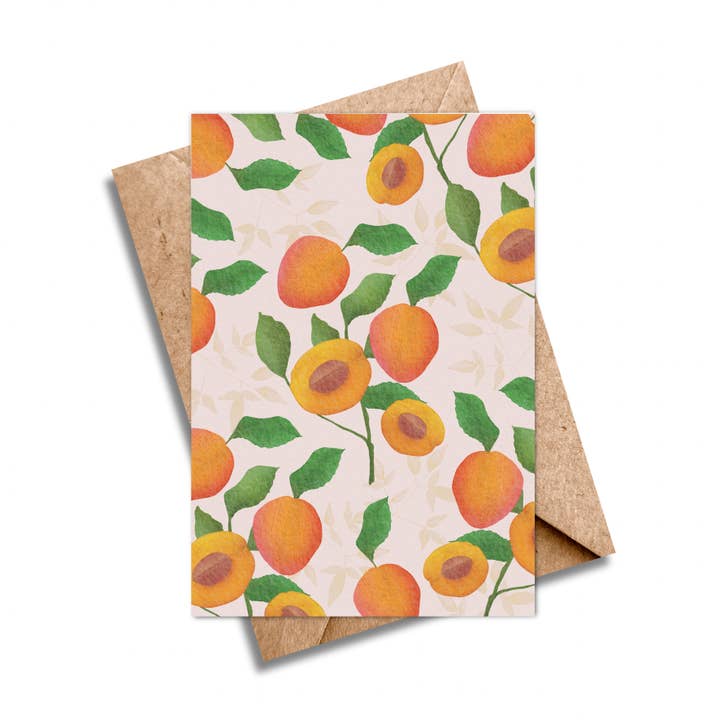 Apricot Greeting Card - Everyday Patterned Card for wholesale by Ilana Ewing Designs