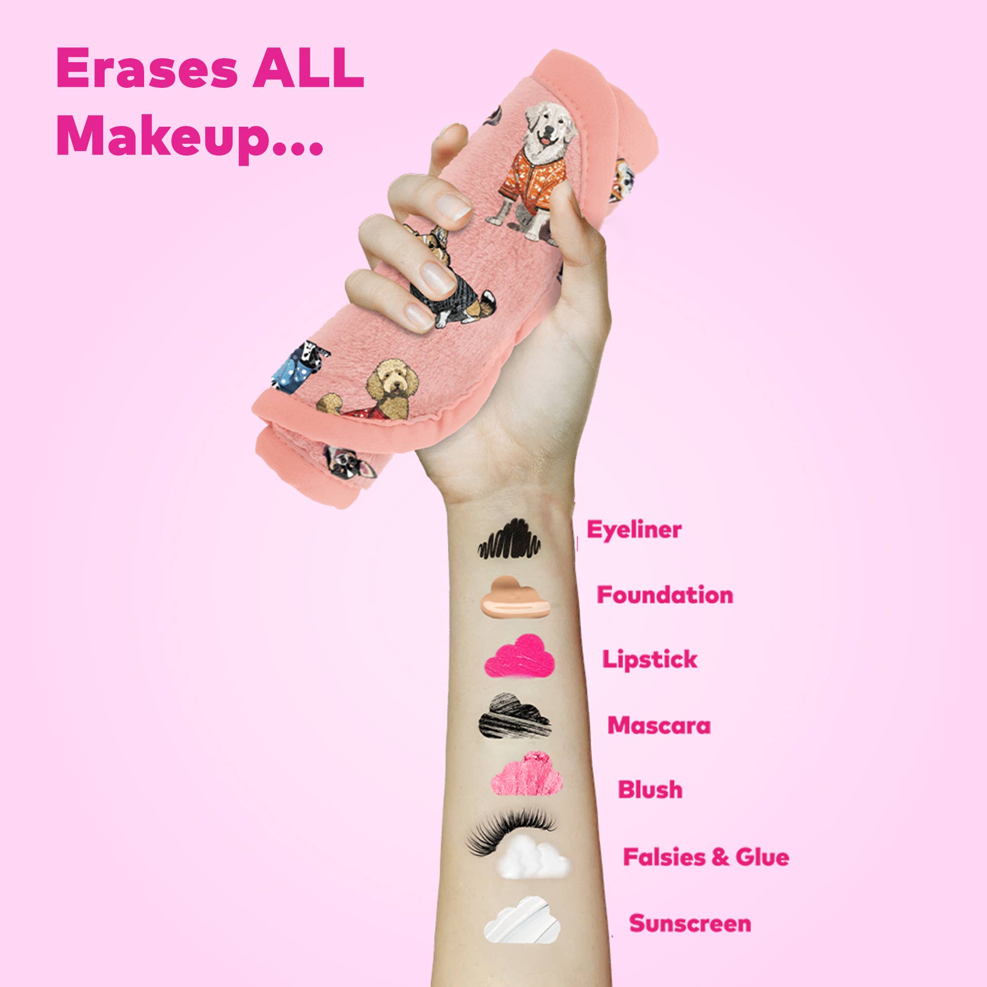 The Original MakeUp Eraser - Wholesale Makeup Remover - Puppy Print MakeUp Eraser PRO | The Pet Lover6