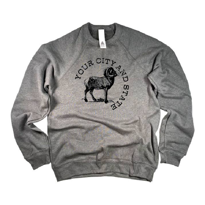Sweatshirt van Big Horn Sheep - Aanpasbaar voor wholesale door and - ashley nicole designs