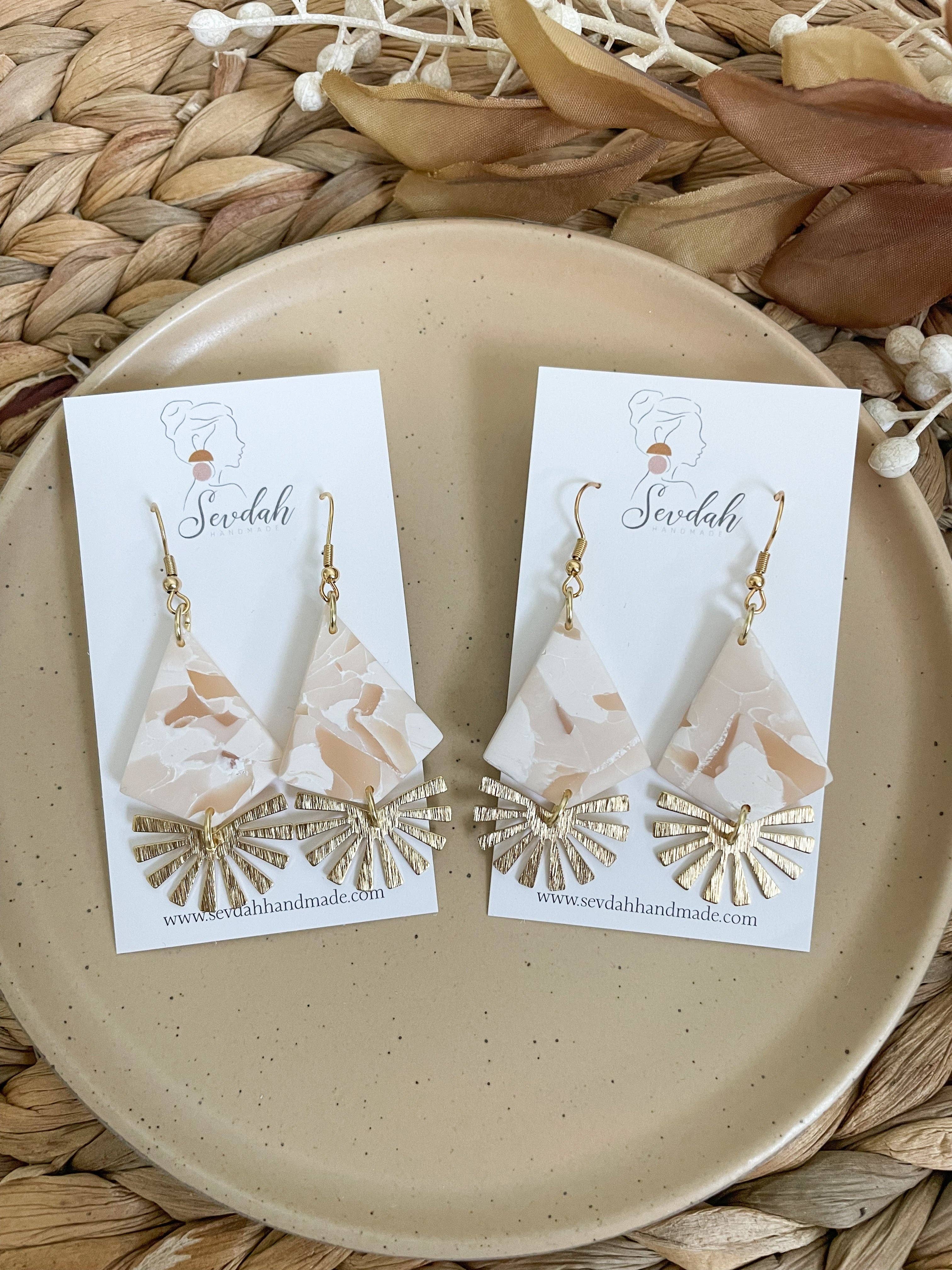 Sevdah Handmade - Wholesale Dangle Earrings - Citrine collection1