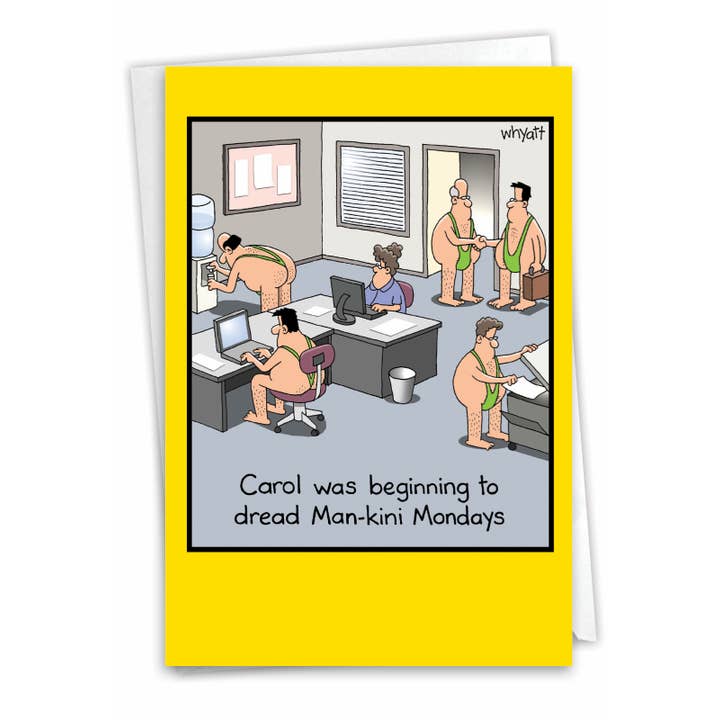 NobleWorks – Großhandel Grußkarten für den Alltag – NobleWorks — Man-Kini — Karte für alle Gelegenheiten1