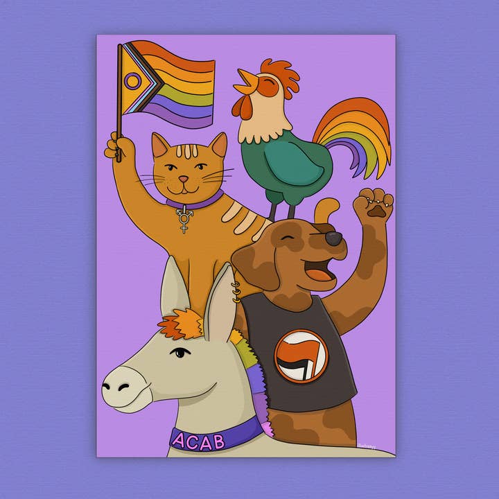 Illustramyy - Wholesale Poster - Poster "Queer Bremen Town Musicians"