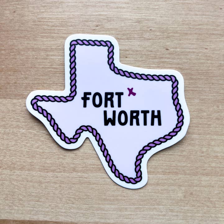 The Sticker Box | Texas Inspired Stickers & Magnets – Großhandel Aufkleber – Fort Worth Texas-Aufkleber, Cowboy-Souvenir, Western-Texas-Liebhaber