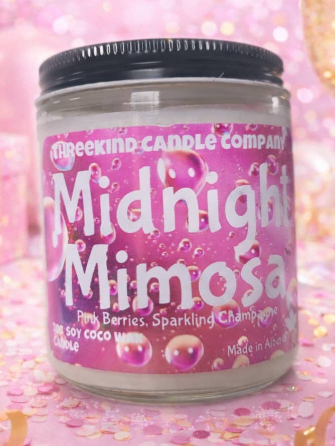 Midnight Mimosas for wholesale by Threekind Candle Company