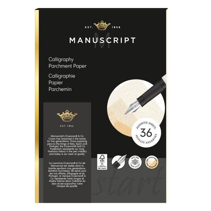 Manuskript Kalligrafi Pergamentpapir - 36 ark for engroshandel hos Manuscript