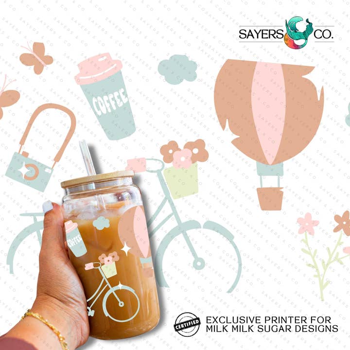 TRYKT sublimeringsoverførsel eller vinyltryk: Mælkemælkesukkercertificeret printer-Summer Vibes 16oz sommersublimeringstryk for engroshandel hos Sayers & Co.