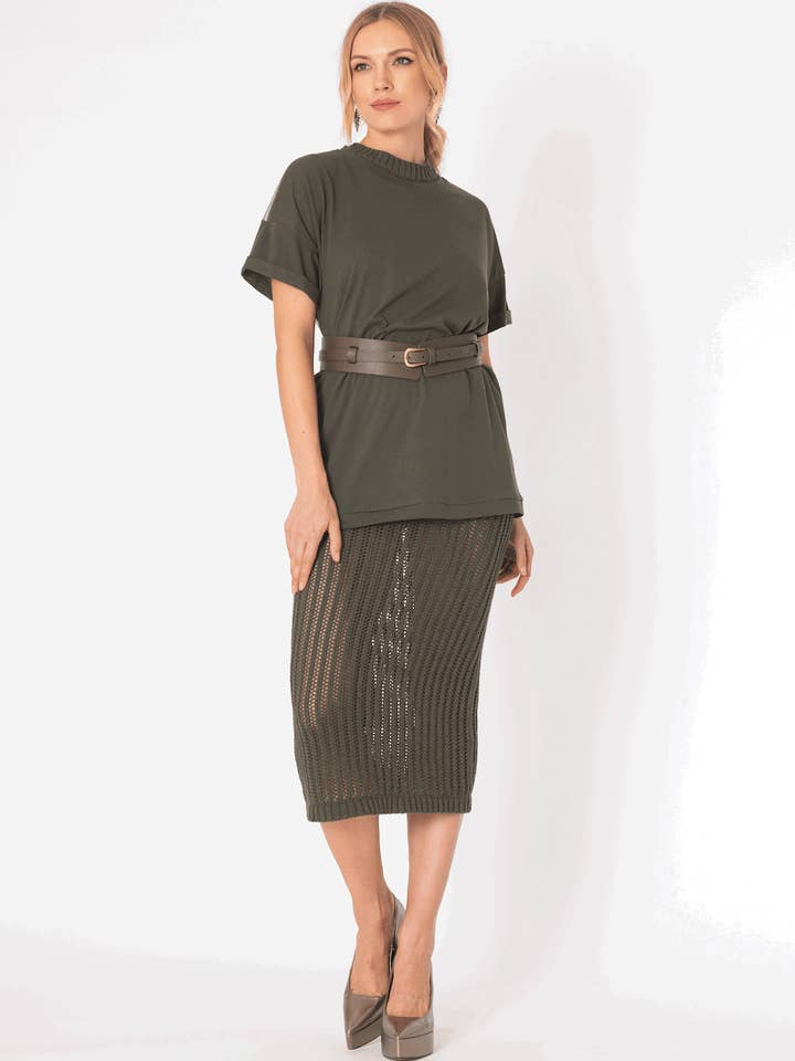 Bi-vævet T-shirt med 97% Co 3% Ea-skrivning for engroshandel hos Siste's S.p.A.