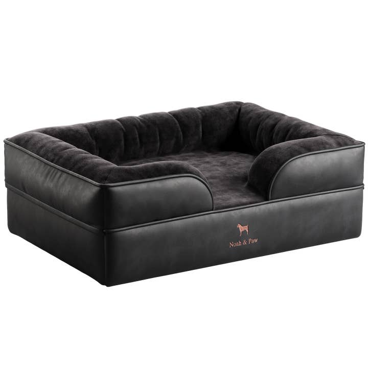Noah and paw – wholesale Pet bed – Cat/dog – Faux Leather, Orthopedic Pet Bed, Eggshell Memory Foam, Infused with Cooling Gel, Sofa Style
