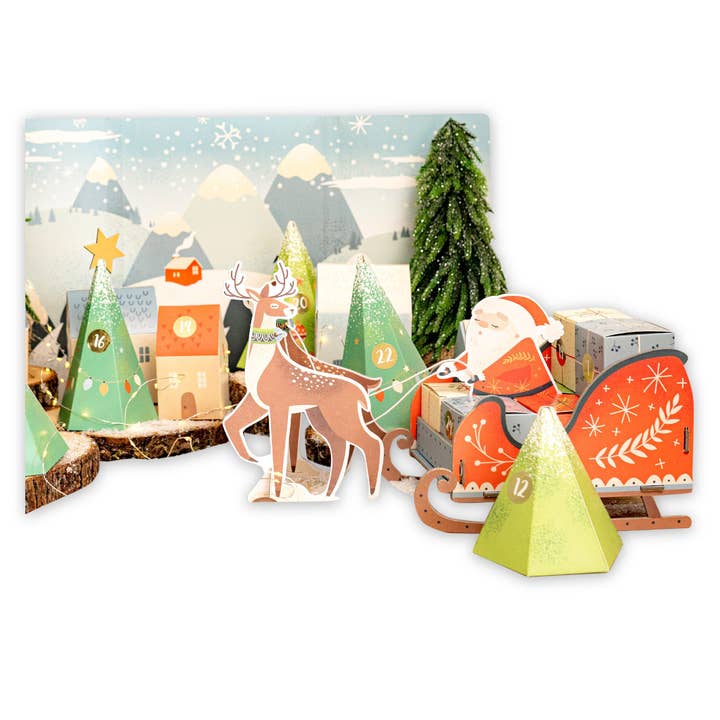 Pappersdrake adventskalender julsleigh för wholesale av Papierdrachen