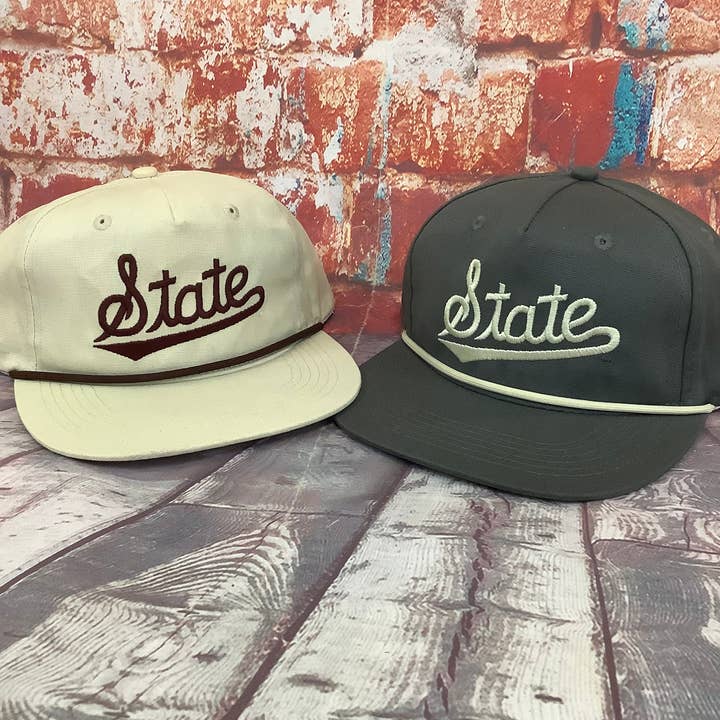 Speckle Bellies Clothing Company - Wholesale Baseball Cap - Unisex - State Script Rope Cap