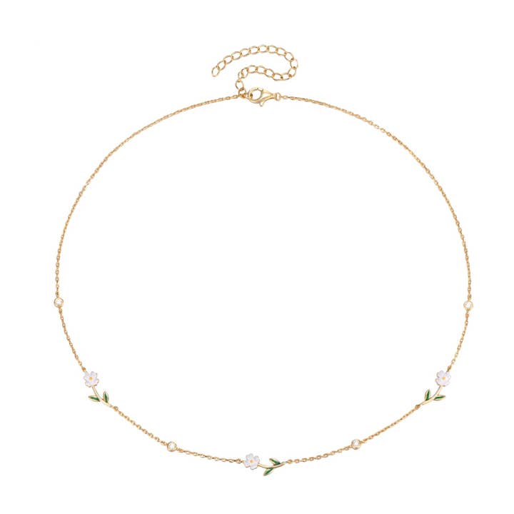 Collar Primavera Circonitas Oro para venta al por mayor de Rimiet