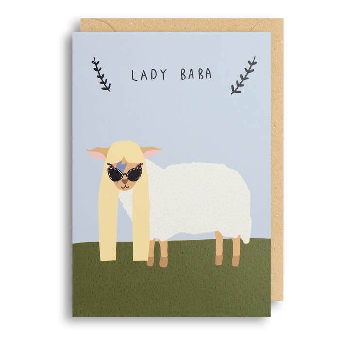 LADY BABA verjaardagskaart voor wholesale door Meraki Greeting Cards
