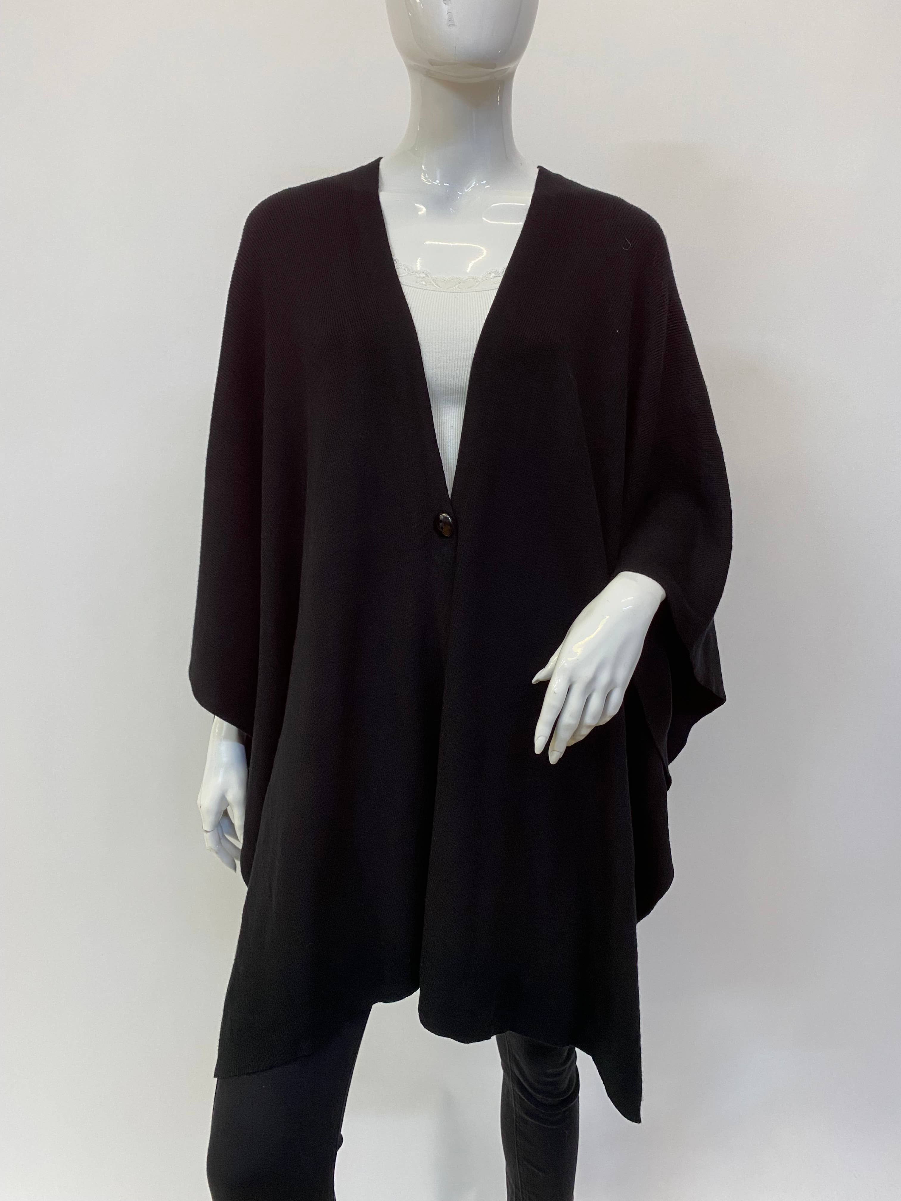 ORNELLA PARIS - Wholesale Poncho - Women's - Ponchos with one button LEL-G8757

17