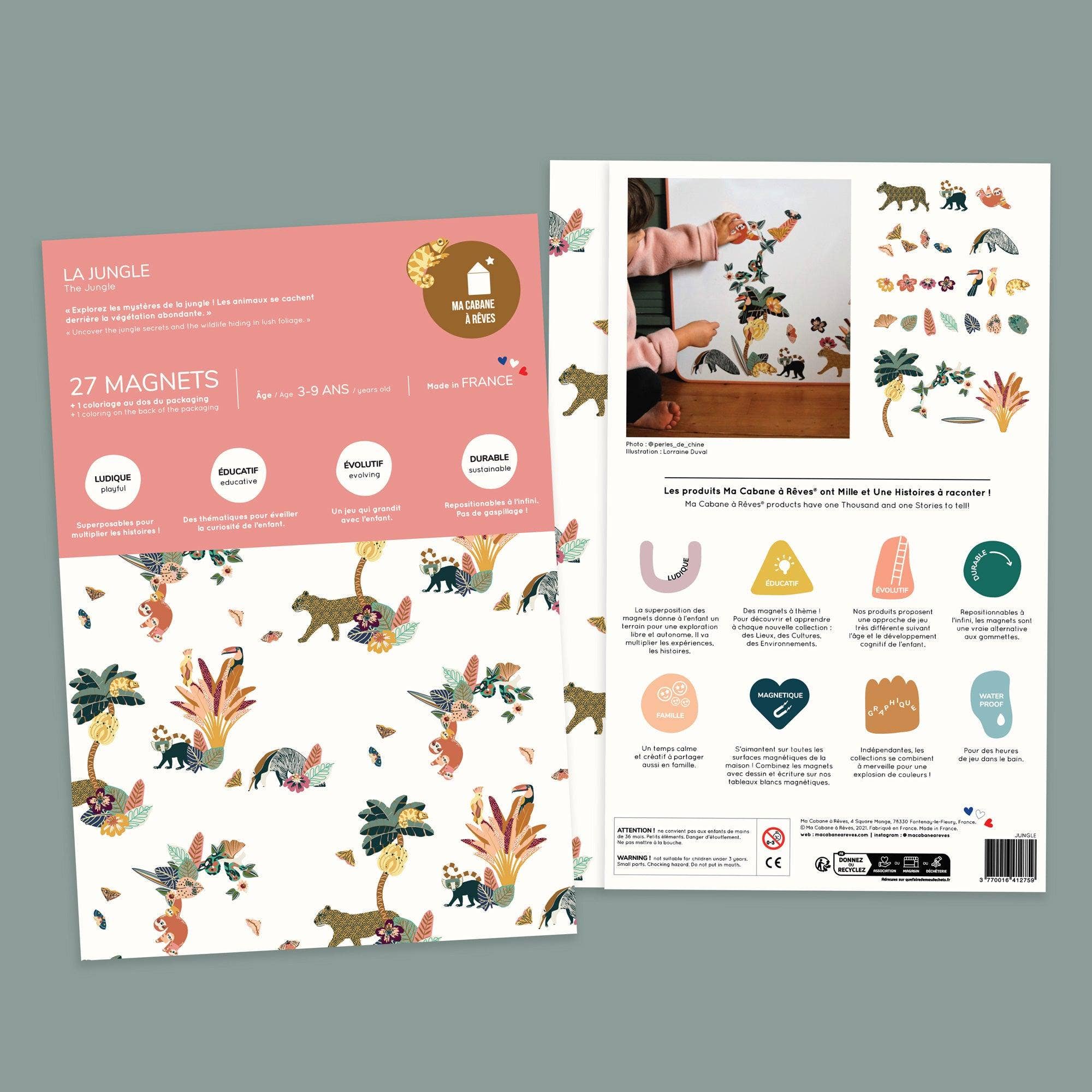 Ma Cabane à Rêves – Großhandel Magnet – Kinder & Baby – Magnetspiel mit Dschungeltieren1